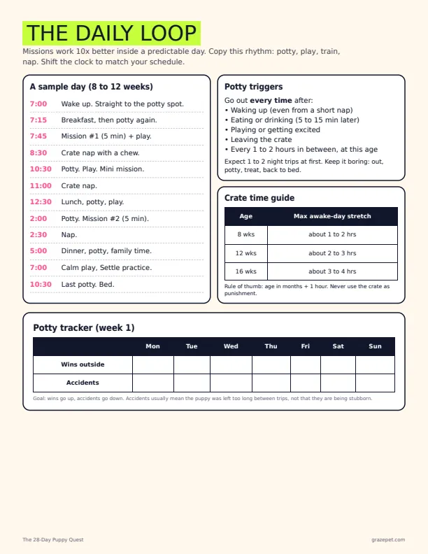 The 28-Day Puppy Quest sample page 3