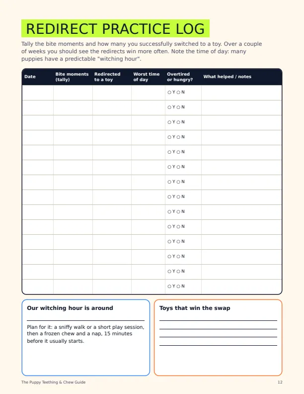 The Puppy Teething & Chew Guide sample page 3