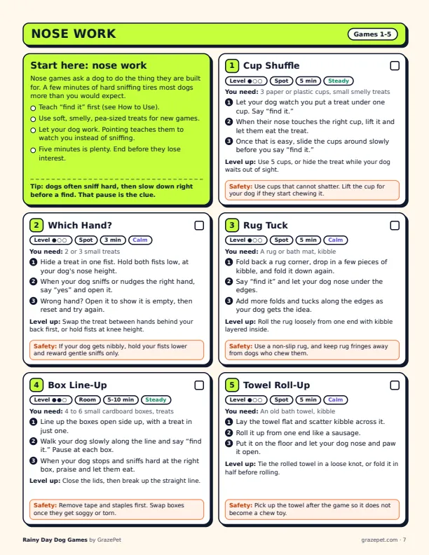 Rainy Day Dog Games sample page 2