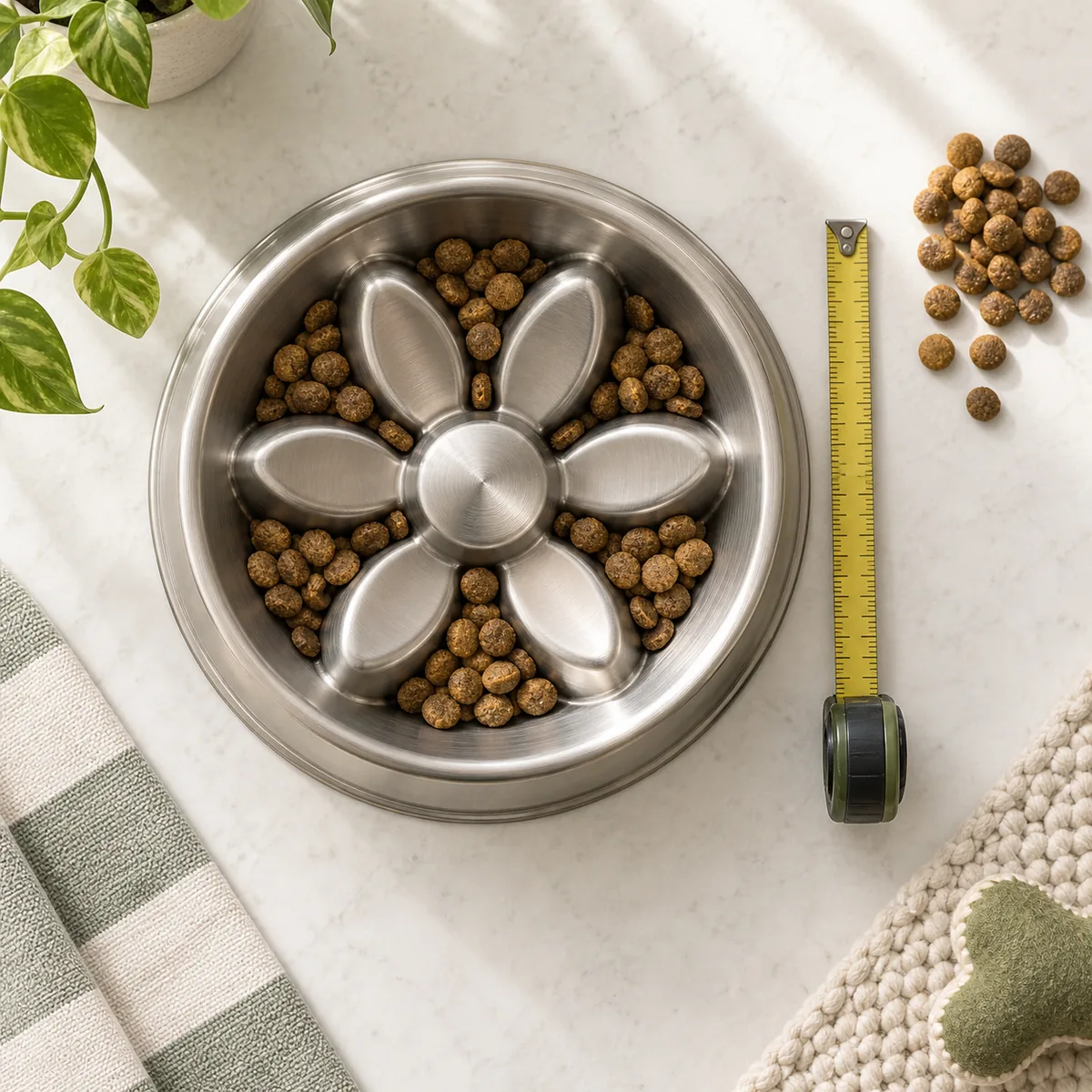 Stainless Steel Slow Feeder Dog Bowl — view 4